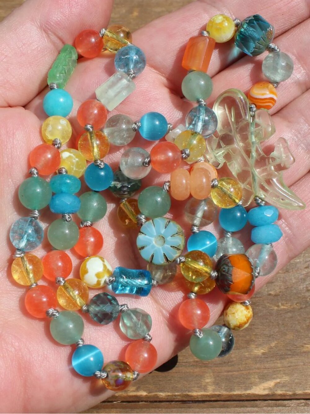 Statement Necklace Rainbow Colors